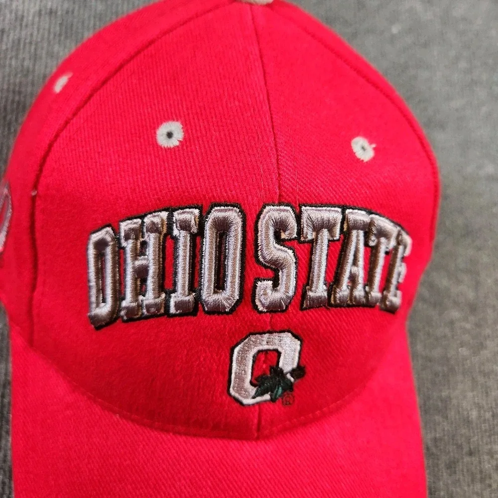 Ohio State Buckeyes‎ Hat One Size Adjustable Red NCAA Football Cotton Twill